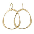 Large Brass Forward Hoop Earrings