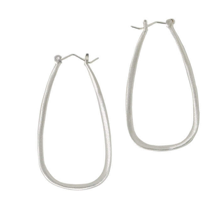 Large Open Tear Hoop Earrings-Philippa Roberts