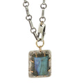 Large Square Labradorite Necklace-Glacier Lily