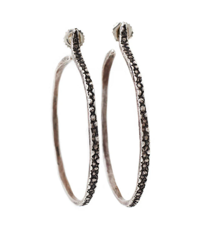 Large Stringray Hoops Earrings-Lauren Wolf