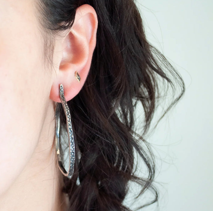 Large Stringray Hoops Earrings-Lauren Wolf