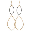 Large Textured Petal Drop Earrings