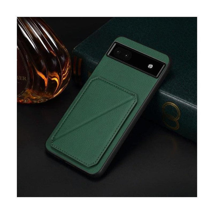 Leather Back Case with Card Slot Holder for Google Pixel 6 Pro - Green