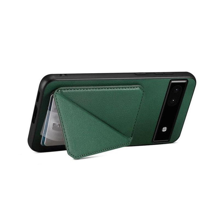 Leather Back Case with Card Slot Holder for Google Pixel 6 Pro - Green