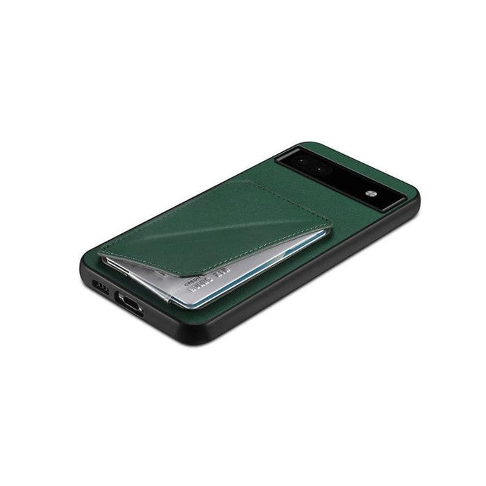 Leather Back Case with Card Slot Holder for Google Pixel 6 Pro - Green