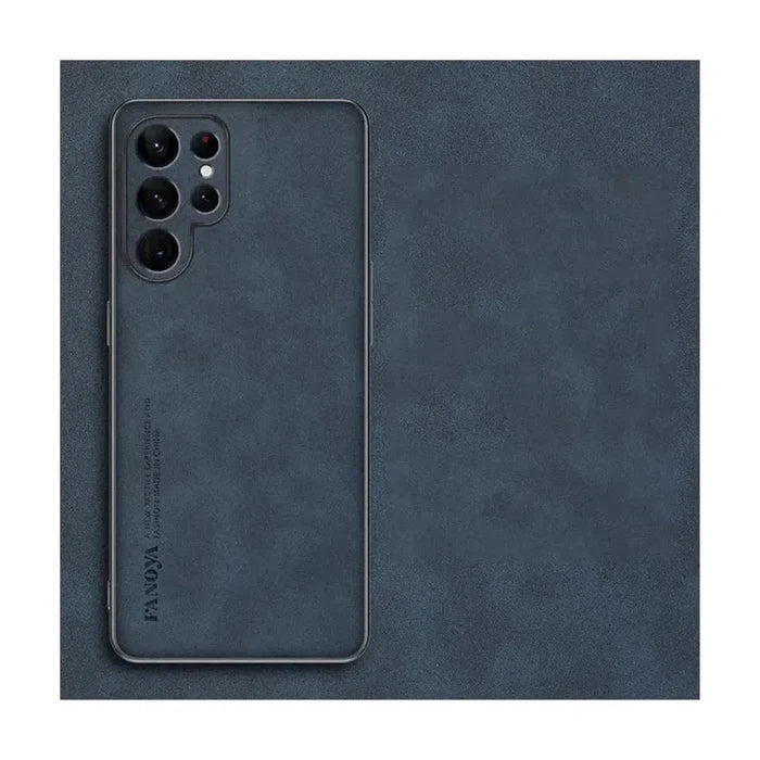 Leather Soft Phone Case For Samsung Galaxy S20 FE- Navy Blue