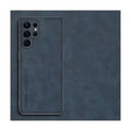 Leather Soft Phone Case For Samsung Galaxy S21 Plus - Navy Blue
