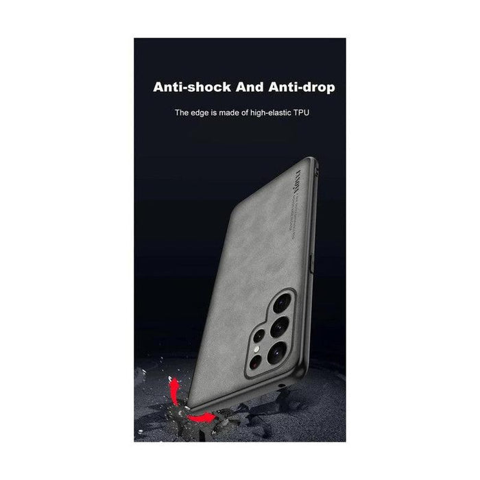 Leather Soft Phone Case For Samsung Galaxy S21 Plus - Navy Blue