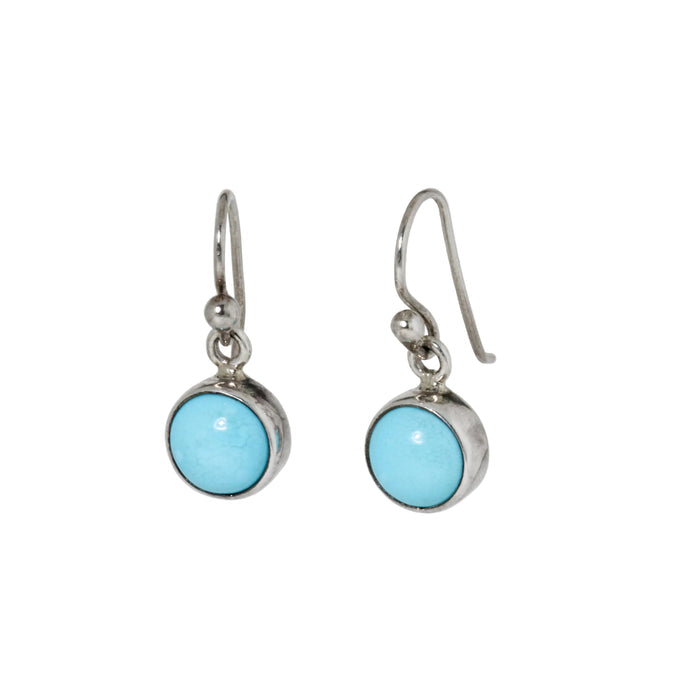 Light Blue Turquoise Earrings-Southwest