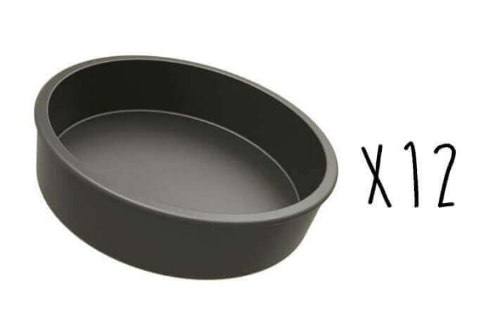 Lot de 12 moules à quiche ou millasson Exoglass® Matfer