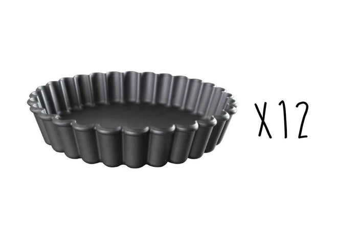Lot de 12 moules à tartelettes cannelées Exoglass® Matfer