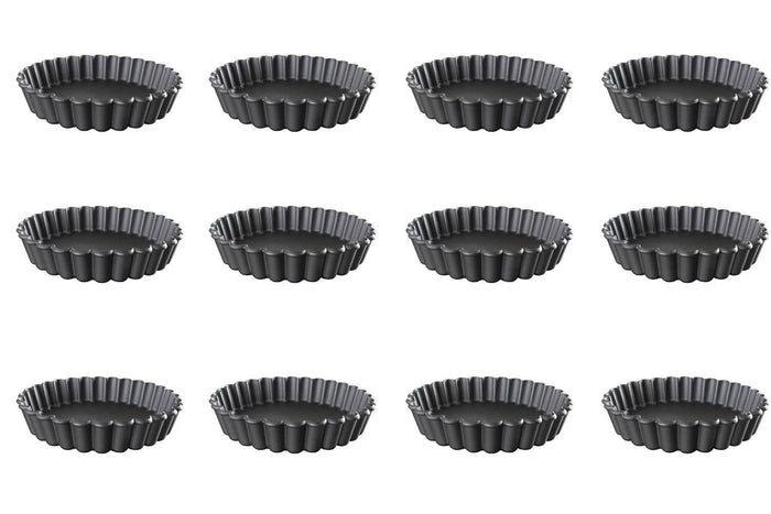 Lot de 12 moules à tartelettes cannelées Exoglass® Matfer