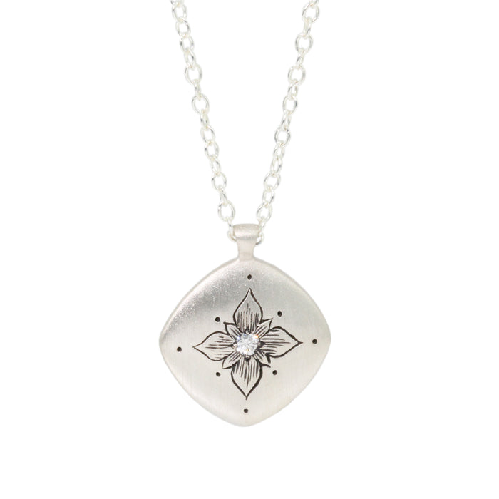 Lotus Diamond Necklace-Adel Chefridi