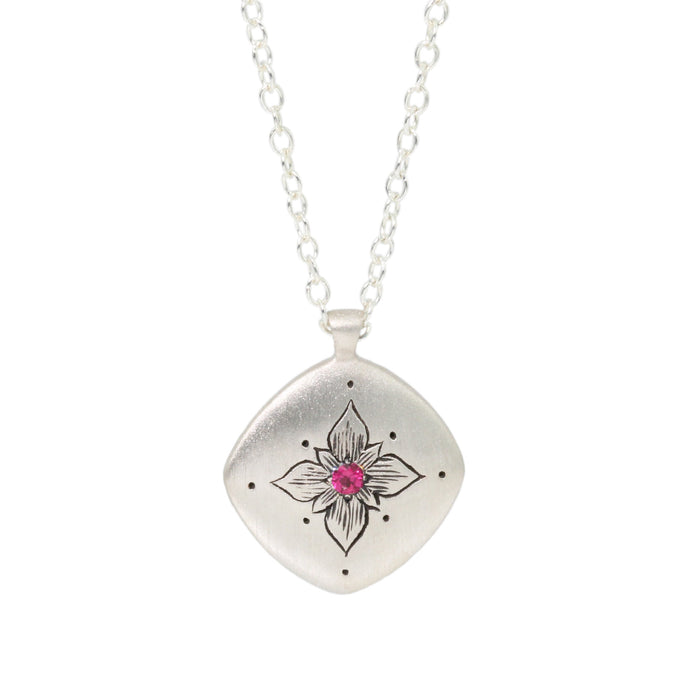 Lotus Ruby Necklace-Adel Chefridi