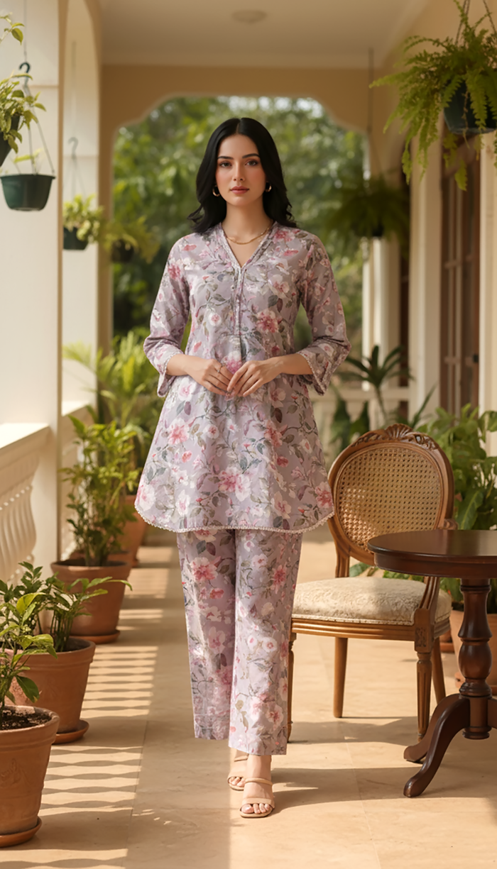LSM -LG-RL-0063 Two Piece Poly Cambric