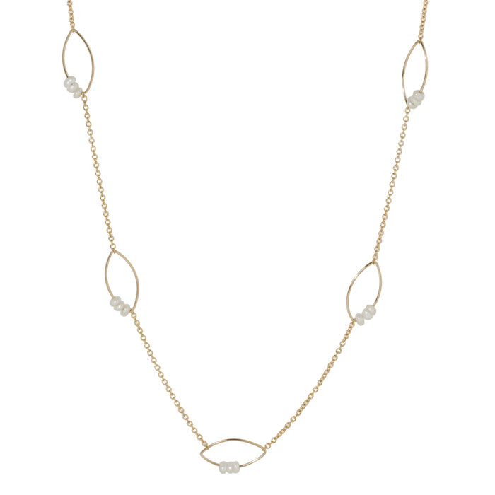 Lucca White Pearl Necklace