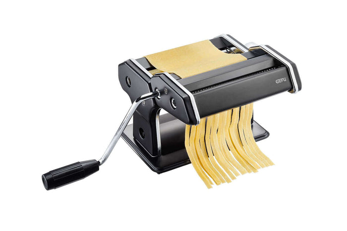 Machine à pâte Gefu Perfetta acier chromé avec tambours antiadhésifs - Noir mat