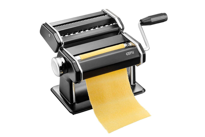 Machine à pâte Gefu Perfetta acier chromé avec tambours antiadhésifs - Noir mat