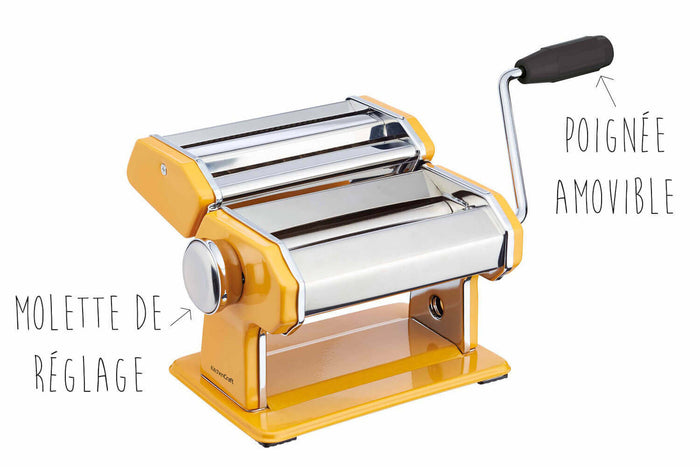 Machine à pâtes Kitchencraft World of Flavours en inox - Jaune