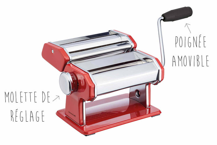 Machine à pâtes Kitchencraft World of Flavours en inox - Rouge