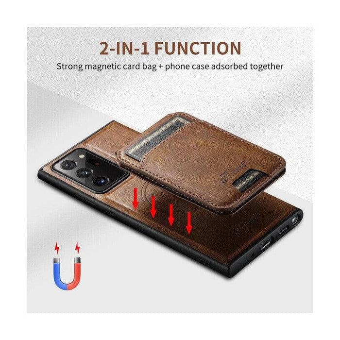 Magnetic Card Slots PU Leather Case for Samsung Galaxy Note 20 Ultra - Blue