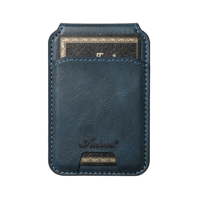 Magnetic Card Slots PU Leather Case for Samsung Galaxy S24 Ultra - Blue