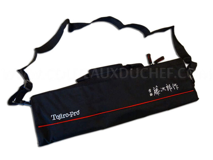 Malette souple pour 8 couteaux de cuisine - nylon noir Tojiro