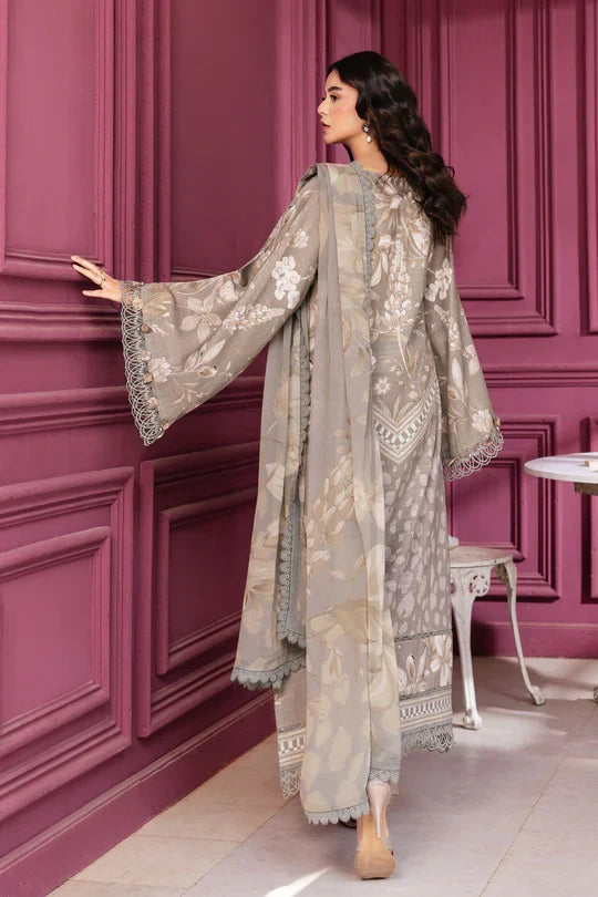 Maria B - MB-CUS25-1101-A Three Piece Printed Slub Khaddar