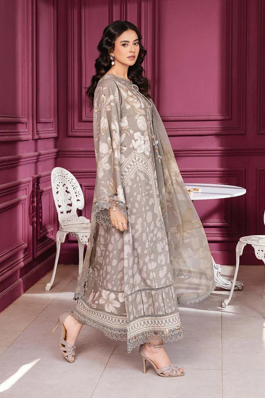 Maria B - MB-CUS25-1101-A Three Piece Printed Slub Khaddar