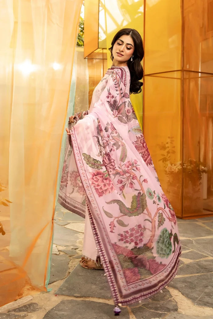 Maria B - MB-CUS25-705-B - 3 Pc Embroidered Lawn Suit