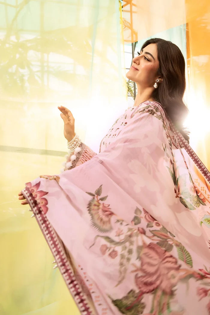 Maria B - MB-CUS25-705-B - 3 Pc Embroidered Lawn Suit