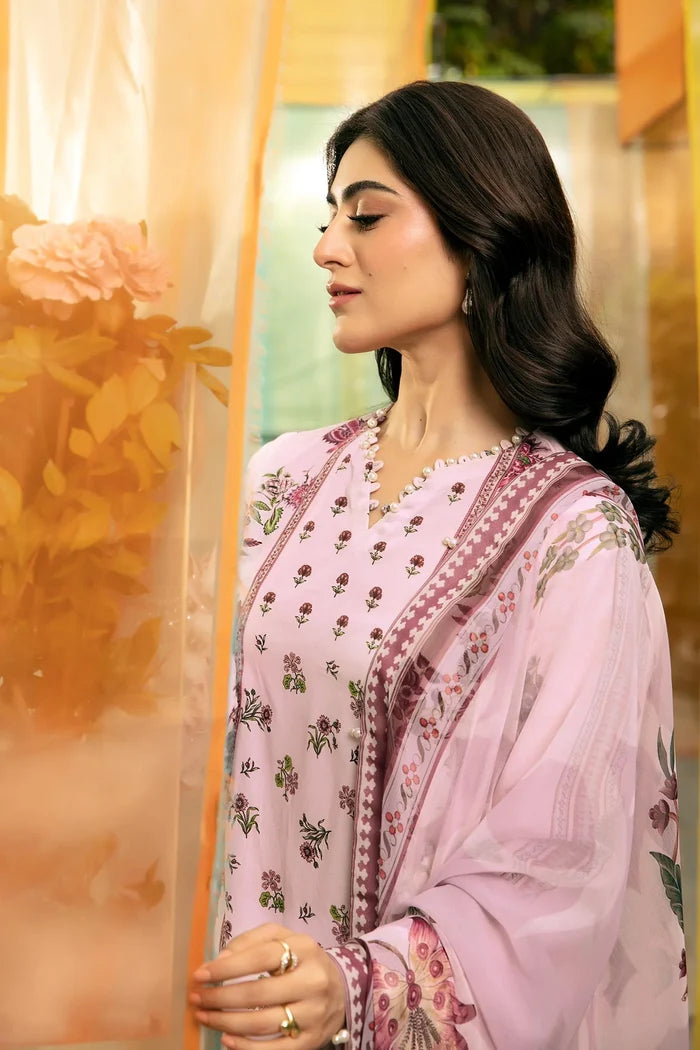 Maria B - MB-CUS25-705-B - 3 Pc Embroidered Lawn Suit
