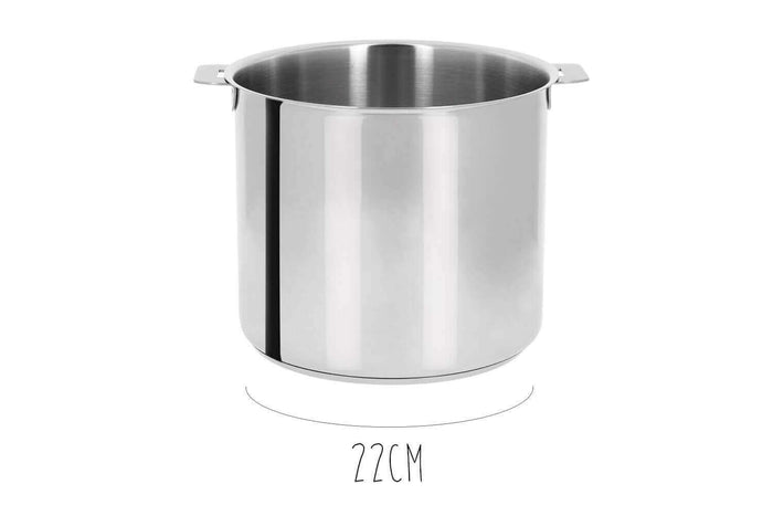 Marmite Cristel Mutine Amovible en inox - 22cm