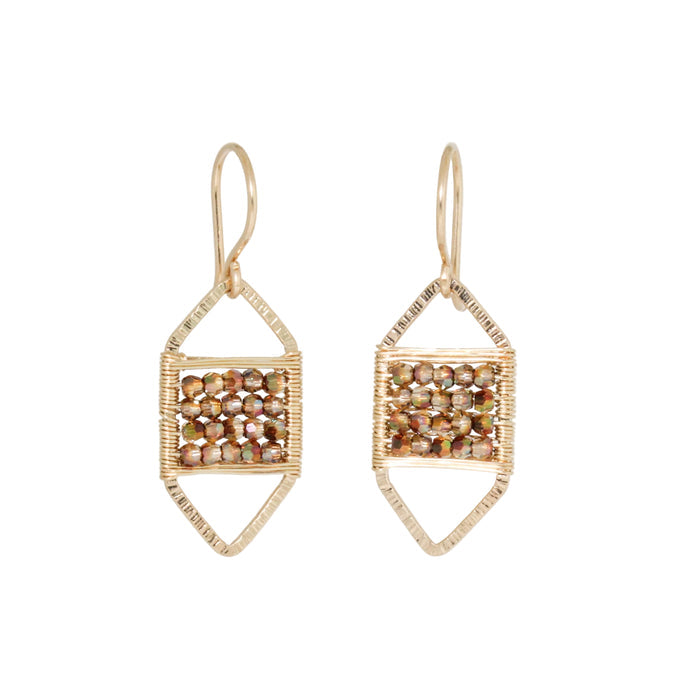 Marquis Mocha Mosaic Earrings