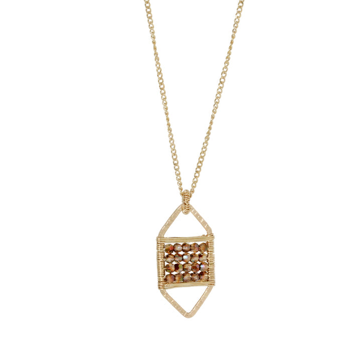 Marquis Mocha Mosaic Necklace