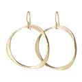 Medium Brass Forward Hoop Earrings