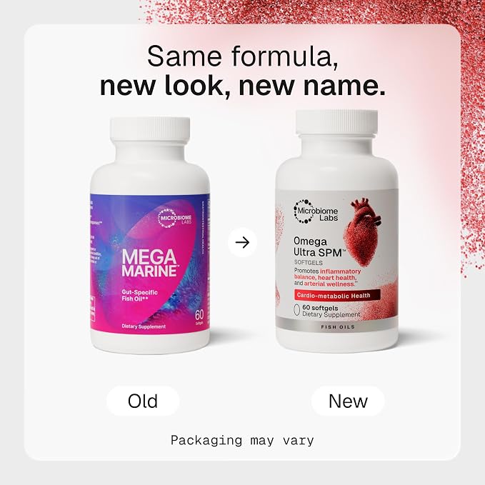 MegaMarine Gut-Specific Fish Oil - Omega-3 for Immune & Gut Health - EPA DHA DPA - Natural Lemon Flavor (60 Softgels)