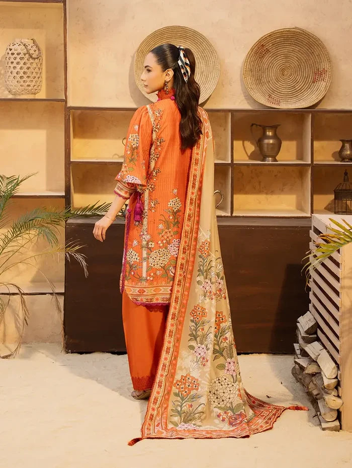 Menaal - DP-05B Three Piece Printed Lawn