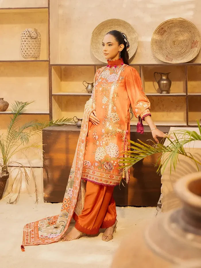Menaal - DP-05B Three Piece Printed Lawn