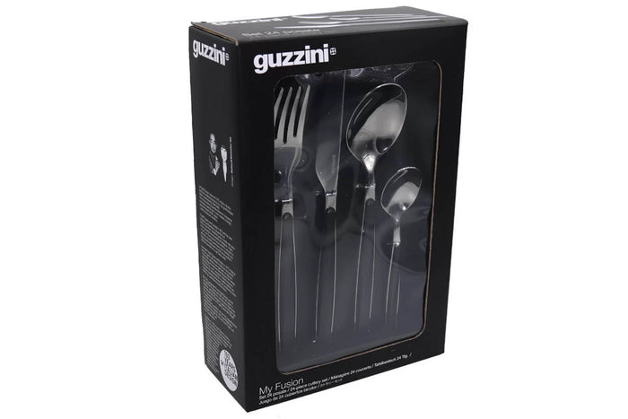 Ménagère 24 pièces Guzzini My Fusion - Noir