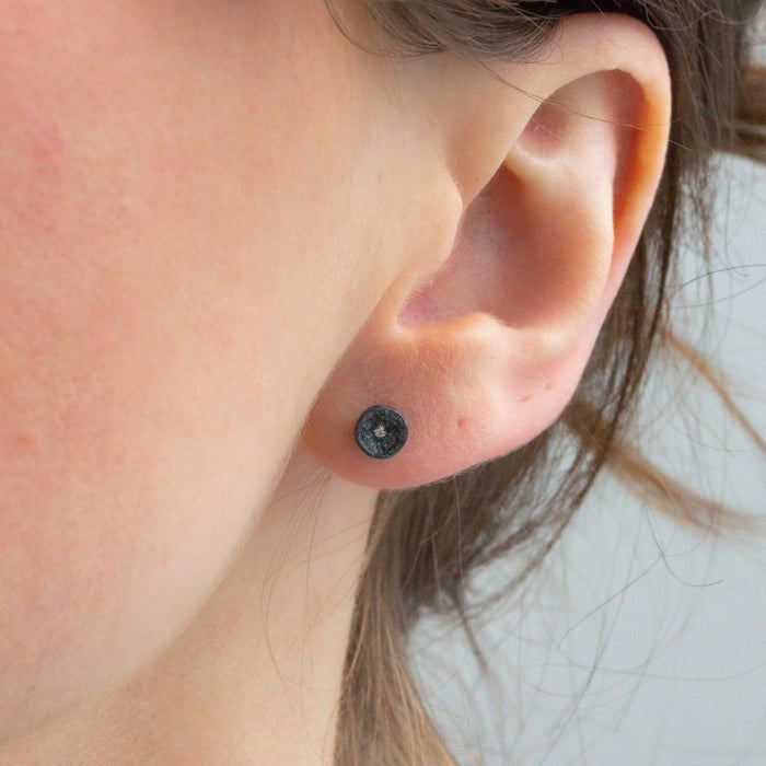 Mini Lava Shell Post Earrings-Branch