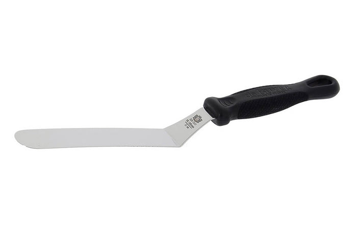 Mini spatule coudée inox De Buyer FKOfficium lame arrondie - 12 cm