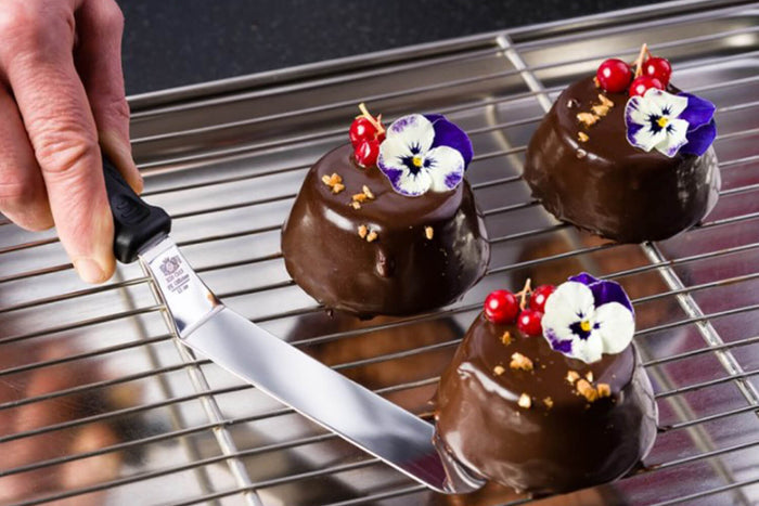 Mini spatule coudée inox De Buyer FKOfficium lame arrondie