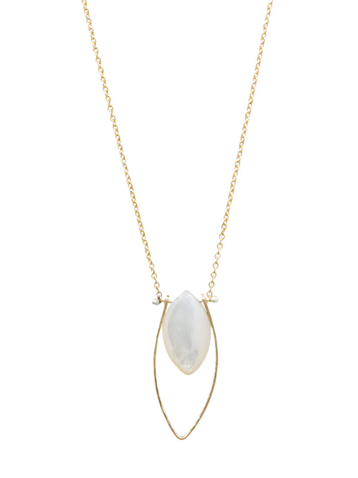 Mona Mother of Pearl Necklace-Lulu Designs