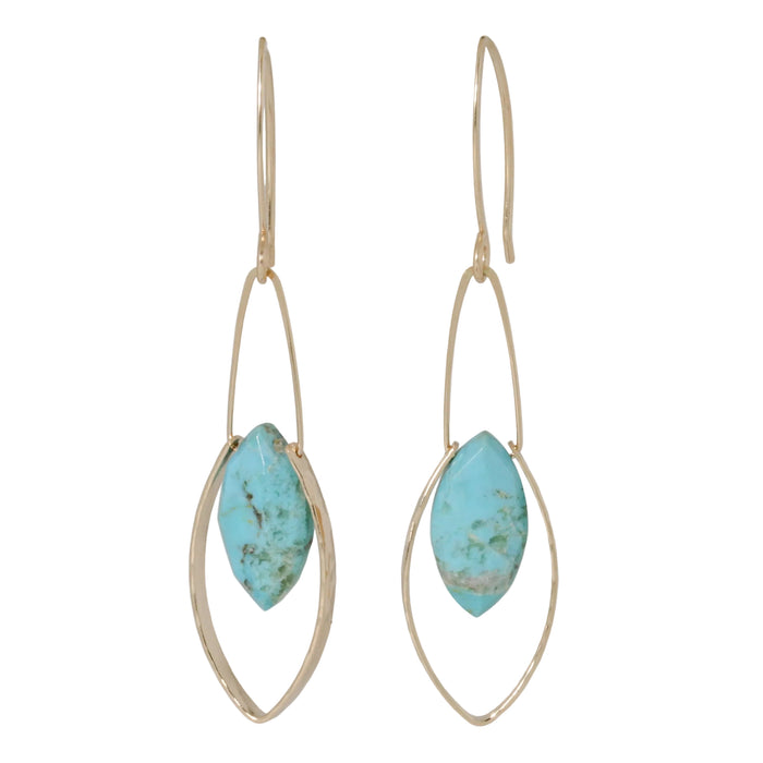 Mona Turquoise Earrings-Lulu Designs