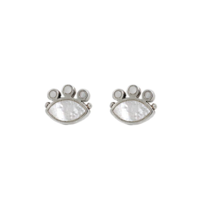 Mother of Pearl Eye See Stud Earrings-Southwest