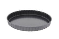Moule à tarte cannelé en acier De Buyer à fond fixe bord droit - 20cm