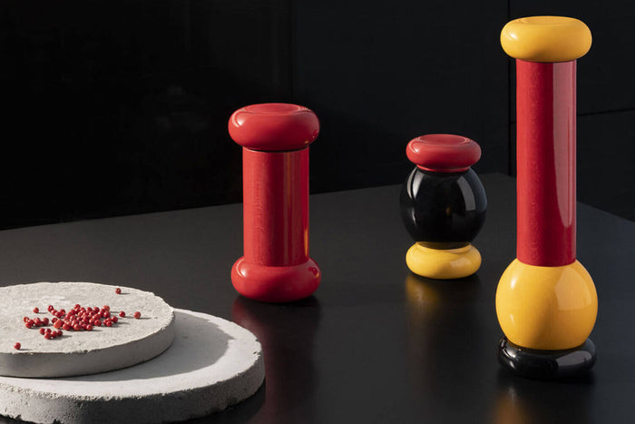Moulin à épices Alessi Twergi 100 Values Collection 23cm design par Ettore Sottsass - Rouge
