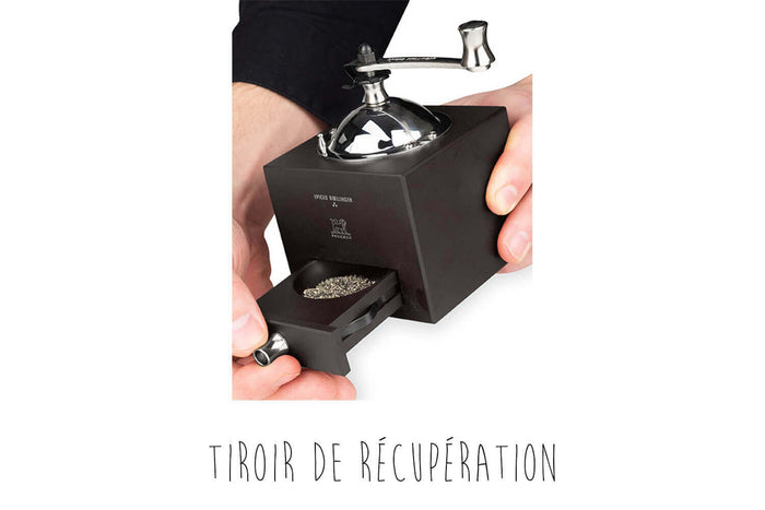 Moulin à poivre à manivelle Peugeot Roellinger 13cm - Chocolat