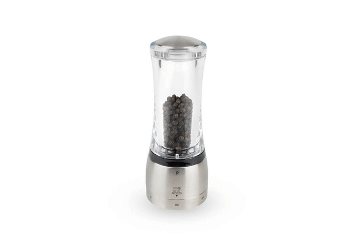 Moulin à poivre manuel Peugeot Daman U Select en acrylique et inox - 16 cm